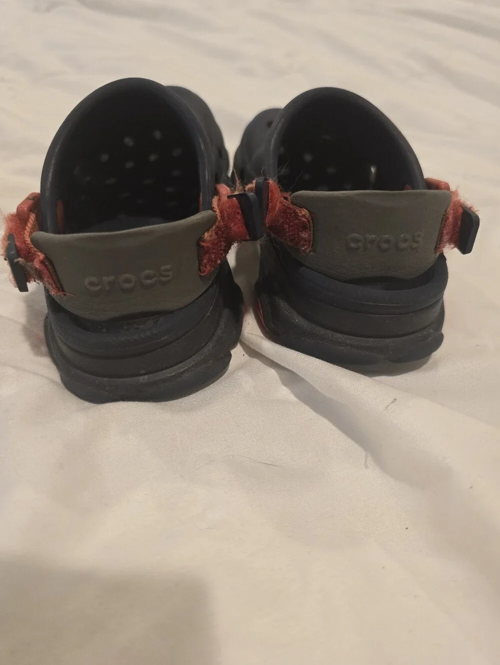 Crocs Children's All-Terrain Clogs Navy and Red Size 10